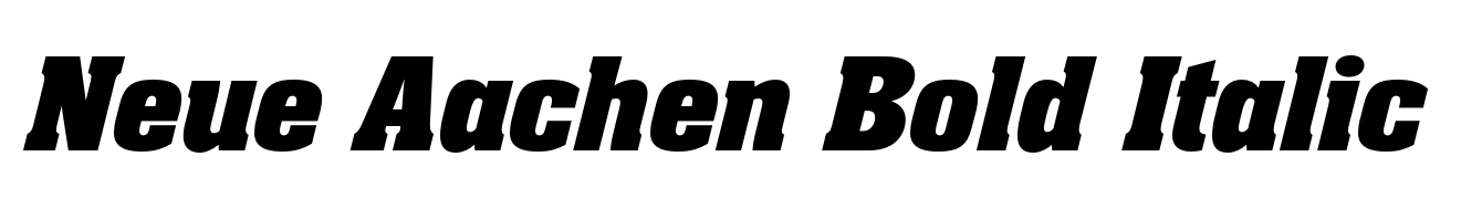 Neue Aachen Bold Italic